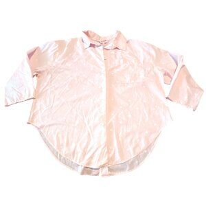 Vintage Hot Stuff‎ Pink Heart Button-Up Shirt Size Made In USA Cotton Blend 1XL